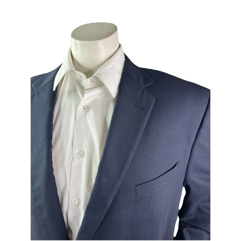 Joseph Abboud Marzotto Super 120’s Sport Coat Mens 50R Navy Italian Wool Blazer